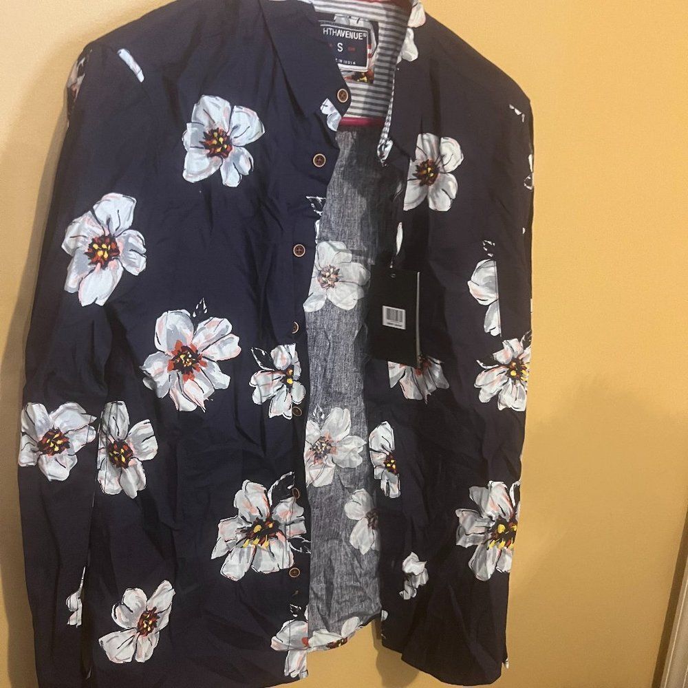 NWT Eighth Avenue floral button down S